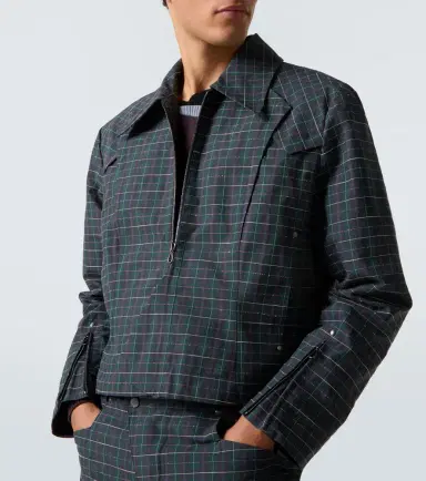 Kiko Kostadinov Kraner checked cotton-blend jacket | Thumbnail 2 Kiko Kostadinov Kraner checked cotton-blend jacket | Thumbnail 2