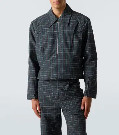 Kiko Kostadinov Kraner checked cotton-blend jacket | Thumbnail 3 Kiko Kostadinov Kraner checked cotton-blend jacket | Thumbnail 3
