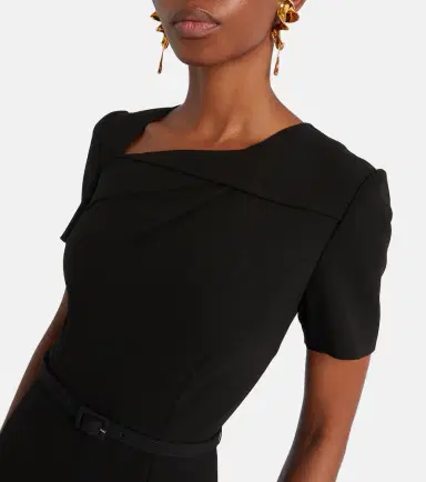 Roland Mouret Belted crêpe midi dress | Thumbnail 2 Roland Mouret Belted crêpe midi dress | Thumbnail 2