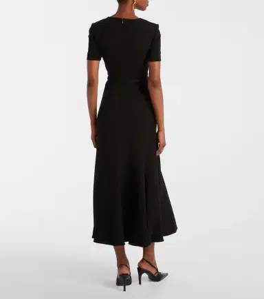 Roland Mouret Belted crêpe midi dress | Thumbnail 3 Roland Mouret Belted crêpe midi dress | Thumbnail 3