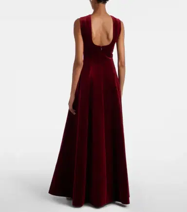 Emilia Wickstead Nodin cotton velvet gown | Thumbnail 4 Emilia Wickstead Nodin cotton velvet gown | Thumbnail 4