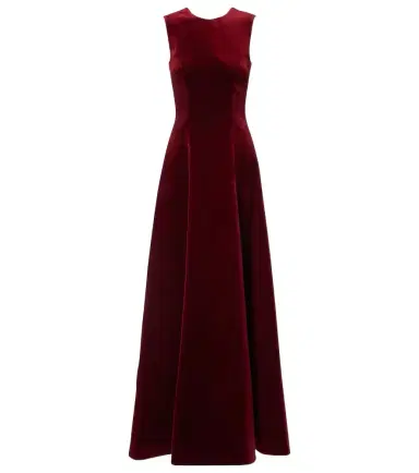 Emilia Wickstead Nodin cotton velvet gown | Thumbnail 1 Emilia Wickstead Nodin cotton velvet gown | Thumbnail 1