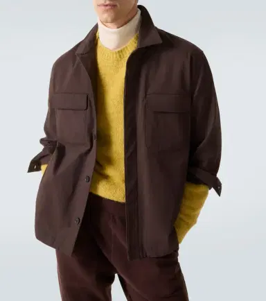 Sunspel Cotton and cashmere overshirt | Thumbnail 4 Sunspel Cotton and cashmere overshirt | Thumbnail 4