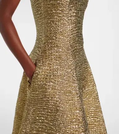 Emilia Wickstead Mara metallic-effect seersucker midi dress | Thumbnail 4 Emilia Wickstead Mara metallic-effect seersucker midi dress | Thumbnail 4