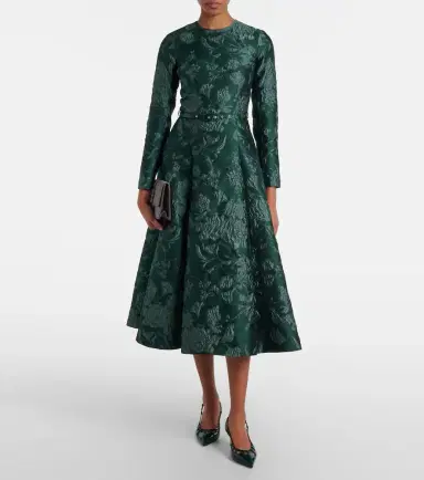 Emilia Wickstead Capucine floral cloqué midi dress | Thumbnail 3 Emilia Wickstead Capucine floral cloqué midi dress | Thumbnail 3
