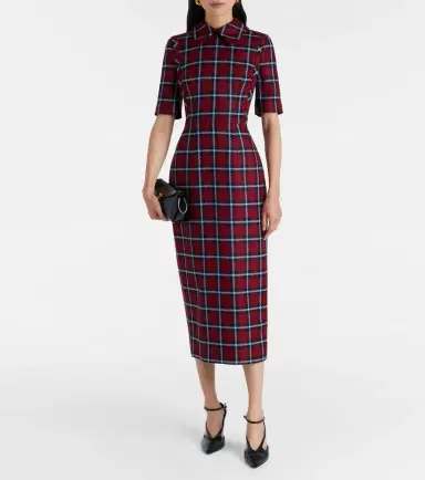 Emilia Wickstead Valletta plaid wool-blend midi dress | Thumbnail 2 Emilia Wickstead Valletta plaid wool-blend midi dress | Thumbnail 2