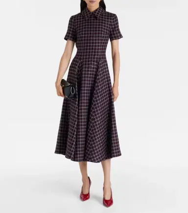 Emilia Wickstead Jody houndstooth wool-blend midi dress | Thumbnail 5 Emilia Wickstead Jody houndstooth wool-blend midi dress | Thumbnail 5