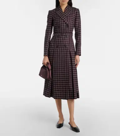 Emilia Wickstead Chaney houndstooth wool-blend midi dress | Thumbnail 4 Emilia Wickstead Chaney houndstooth wool-blend midi dress | Thumbnail 4