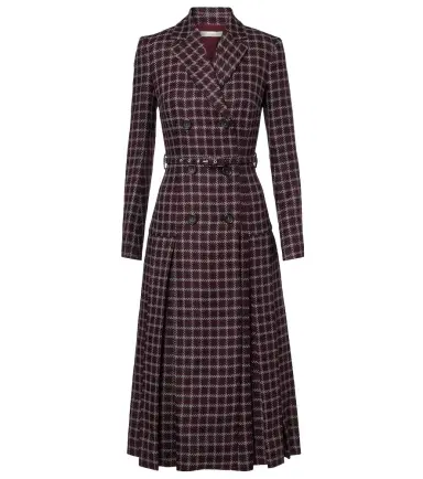 Emilia Wickstead Chaney houndstooth wool-blend midi dress | Thumbnail 1 Emilia Wickstead Chaney houndstooth wool-blend midi dress | Thumbnail 1