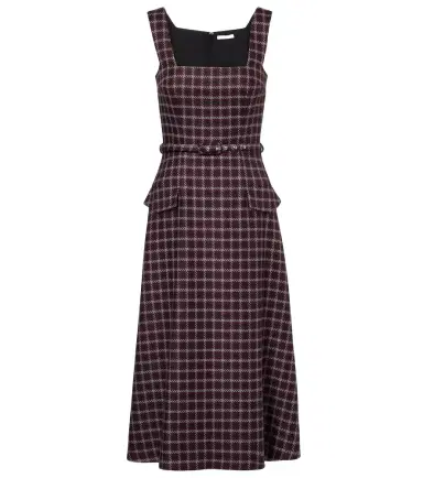 Emilia Wickstead Petra houndstooth wool-blend midi dress | Thumbnail 1 Emilia Wickstead Petra houndstooth wool-blend midi dress | Thumbnail 1