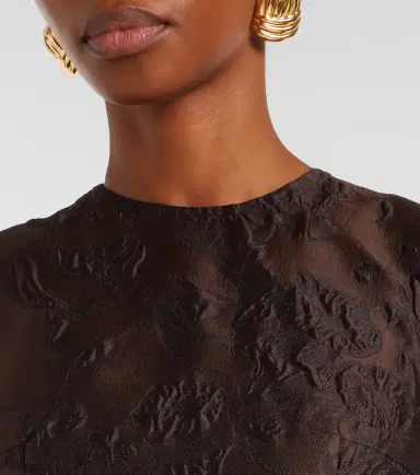Emilia Wickstead Flared embroidered midi dress | Thumbnail 4 Emilia Wickstead Flared embroidered midi dress | Thumbnail 4