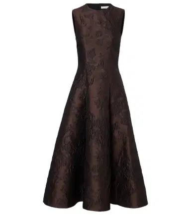 Emilia Wickstead Flared embroidered midi dress | Thumbnail 1 Emilia Wickstead Flared embroidered midi dress | Thumbnail 1