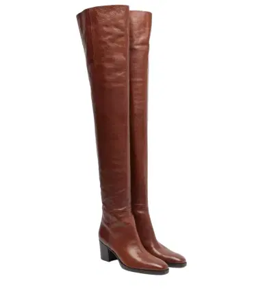 Saint Laurent Odeon leather over-the-knee boots | Thumbnail 1 Saint Laurent Odeon leather over-the-knee boots | Thumbnail 1