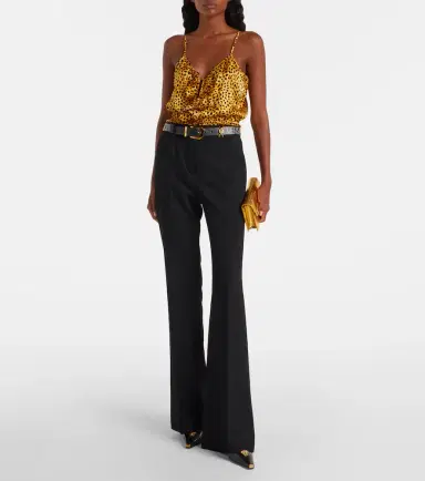 Versace Leopard-print silk satin bodysuit | Thumbnail 3 Versace Leopard-print silk satin bodysuit | Thumbnail 3