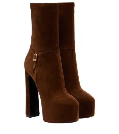 Saint Laurent Nico 155 suede platform ankle boots | Thumbnail 1 Saint Laurent Nico 155 suede platform ankle boots | Thumbnail 1