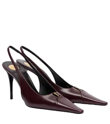 Saint Laurent Babylone Breteuil leather slingback pumps | Thumbnail 1 Saint Laurent Babylone Breteuil leather slingback pumps | Thumbnail 1