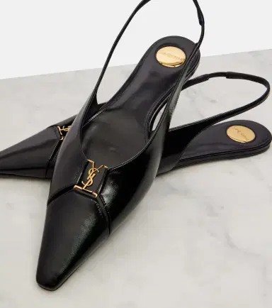 Saint Laurent Babylone leather slingback flats | Thumbnail 2 Saint Laurent Babylone leather slingback flats | Thumbnail 2