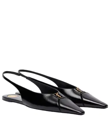 Saint Laurent Babylone leather slingback flats | Thumbnail 1 Saint Laurent Babylone leather slingback flats | Thumbnail 1