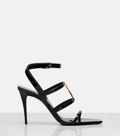 Saint Laurent Cassandra 90 patent leather sandals | Thumbnail 4 Saint Laurent Cassandra 90 patent leather sandals | Thumbnail 4