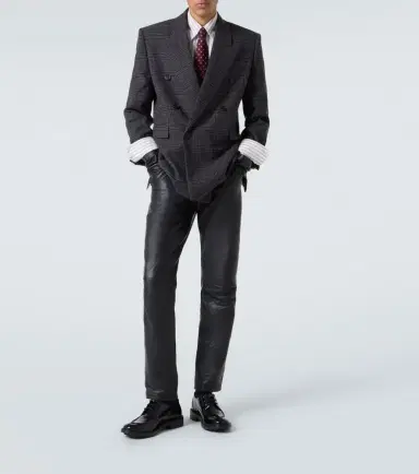 Saint Laurent Checked wool and cashmere blazer | Thumbnail 8 Saint Laurent Checked wool and cashmere blazer | Thumbnail 8