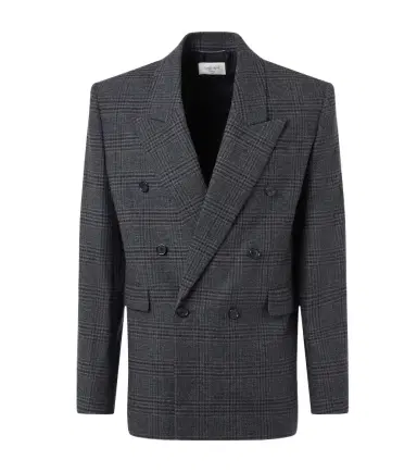 Saint Laurent Checked wool and cashmere blazer | Thumbnail 1 Saint Laurent Checked wool and cashmere blazer | Thumbnail 1