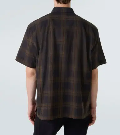 Saint Laurent Tartan checked cotton voile shirt | Thumbnail 2 Saint Laurent Tartan checked cotton voile shirt | Thumbnail 2