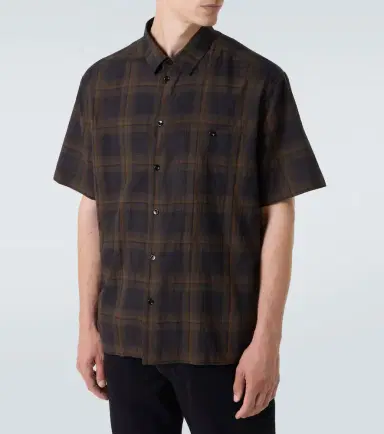 Saint Laurent Tartan checked cotton voile shirt | Thumbnail 4 Saint Laurent Tartan checked cotton voile shirt | Thumbnail 4