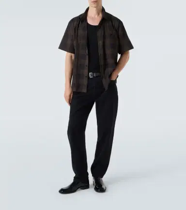 Saint Laurent Tartan checked cotton voile shirt | Thumbnail 6 Saint Laurent Tartan checked cotton voile shirt | Thumbnail 6