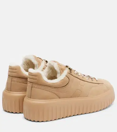 Hogan H-Stripes shearling-lined suede sneakers | Thumbnail 2 Hogan H-Stripes shearling-lined suede sneakers | Thumbnail 2
