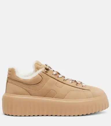 Hogan H-Stripes shearling-lined suede sneakers | Thumbnail 3 Hogan H-Stripes shearling-lined suede sneakers | Thumbnail 3