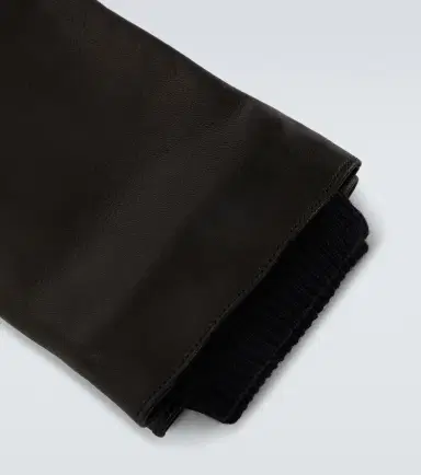 Saint Laurent Cassandre wool-lined leather gloves | Thumbnail 2 Saint Laurent Cassandre wool-lined leather gloves | Thumbnail 2