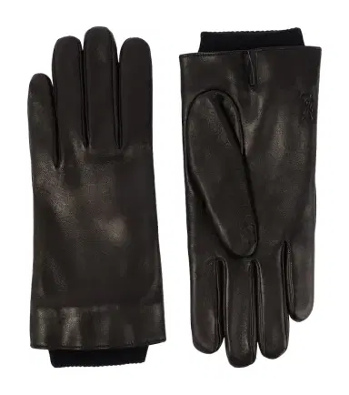 Saint Laurent Cassandre wool-lined leather gloves | Thumbnail 1 Saint Laurent Cassandre wool-lined leather gloves | Thumbnail 1