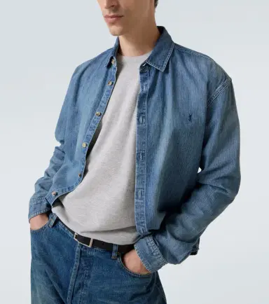 Saint Laurent Cassandre cotton-blend T-shirt | Thumbnail 3 Saint Laurent Cassandre cotton-blend T-shirt | Thumbnail 3