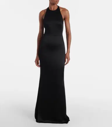 Givenchy Open-back crêpe and satin gown | Thumbnail 4 Givenchy Open-back crêpe and satin gown | Thumbnail 4