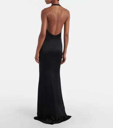 Givenchy Open-back crêpe and satin gown | Thumbnail 5 Givenchy Open-back crêpe and satin gown | Thumbnail 5