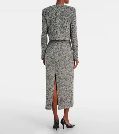 Oscar de la Renta Floral-appliqué cotton-blend tweed jacket | Thumbnail 5 Oscar de la Renta Floral-appliqué cotton-blend tweed jacket | Thumbnail 5