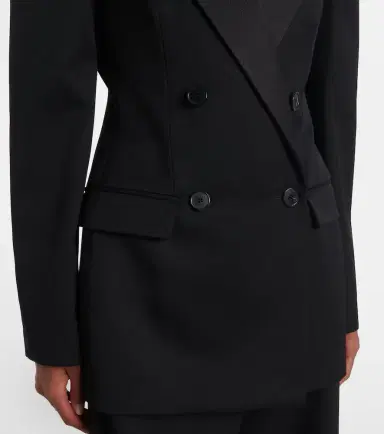 Givenchy Double-breasted satin-trimmed wool blazer | Thumbnail 6 Givenchy Double-breasted satin-trimmed wool blazer | Thumbnail 6