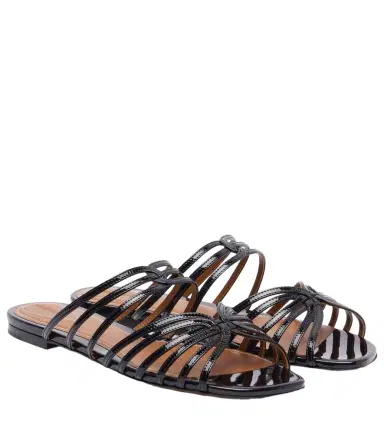 Zimmermann Aura patent leather sandals | Thumbnail 1 Zimmermann Aura patent leather sandals | Thumbnail 1