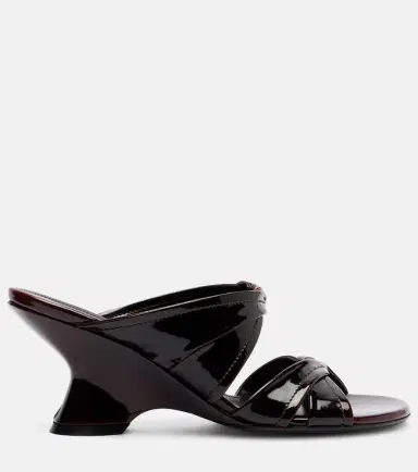 Dries Van Noten 75 patent leather wedge mules | Thumbnail 4 Dries Van Noten 75 patent leather wedge mules | Thumbnail 4