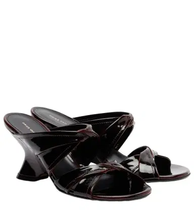 Dries Van Noten 75 patent leather wedge mules | Thumbnail 1 Dries Van Noten 75 patent leather wedge mules | Thumbnail 1