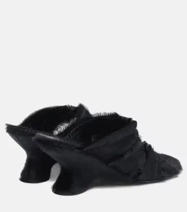 Dries Van Noten Calf hair wedge sandals | Thumbnail 2 Dries Van Noten Calf hair wedge sandals | Thumbnail 2