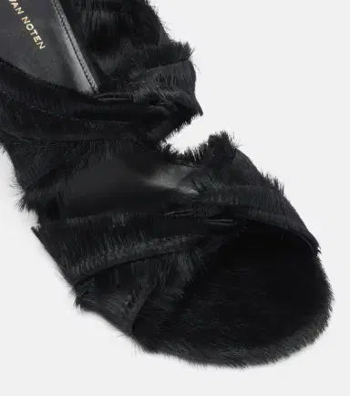 Dries Van Noten Calf hair wedge sandals | Thumbnail 3 Dries Van Noten Calf hair wedge sandals | Thumbnail 3