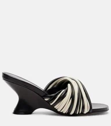 Dries Van Noten 75 leather wedge mules | Thumbnail 2 Dries Van Noten 75 leather wedge mules | Thumbnail 2