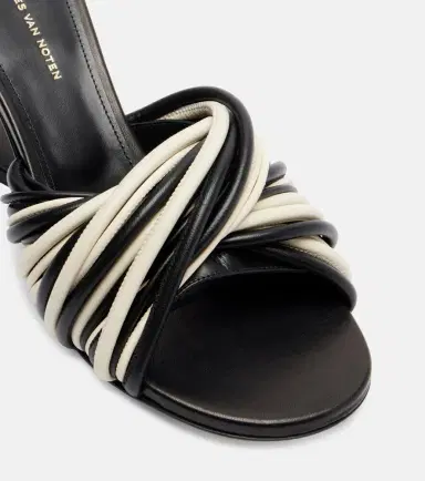 Dries Van Noten 75 leather wedge mules | Thumbnail 3 Dries Van Noten 75 leather wedge mules | Thumbnail 3