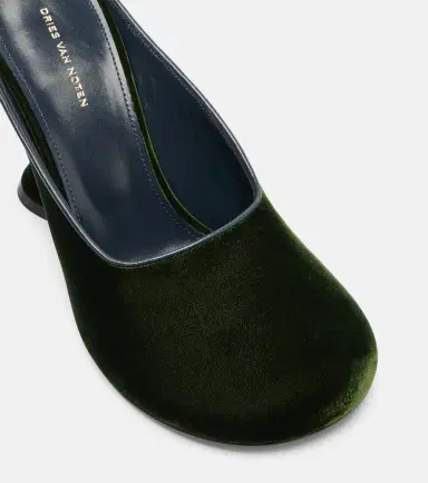 Dries Van Noten 95 velvet wedges | Thumbnail 3 Dries Van Noten 95 velvet wedges | Thumbnail 3