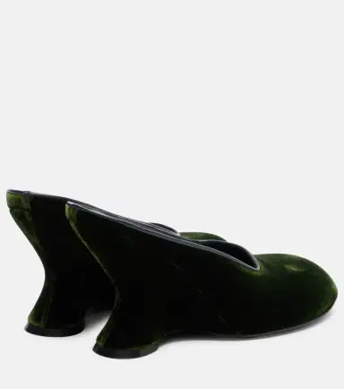 Dries Van Noten 95 velvet wedges | Thumbnail 4 Dries Van Noten 95 velvet wedges | Thumbnail 4