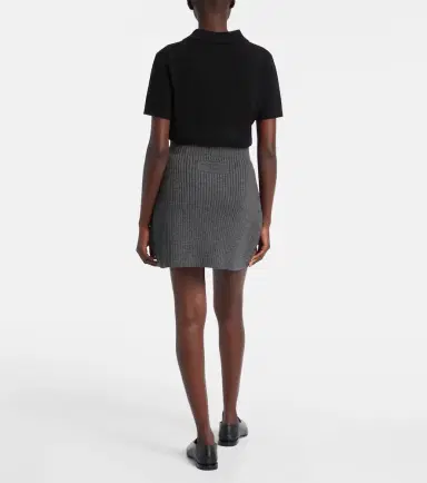 Givenchy Ribbed-knit wool and alpaca-blend miniskirt | Thumbnail 2 Givenchy Ribbed-knit wool and alpaca-blend miniskirt | Thumbnail 2