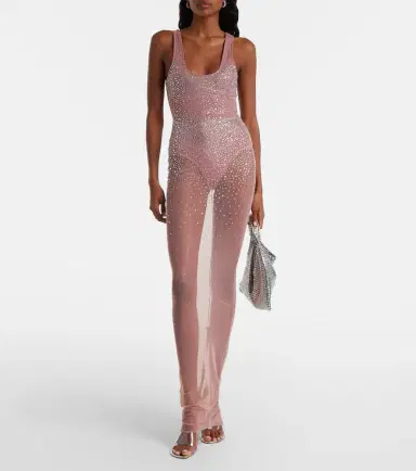 Alex Perry Crystal-embellished mesh maxi dress | Thumbnail 4 Alex Perry Crystal-embellished mesh maxi dress | Thumbnail 4