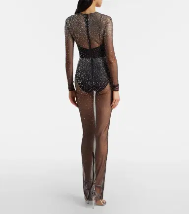 Alex Perry Crystal-embellished mesh maxi dress | Thumbnail 2 Alex Perry Crystal-embellished mesh maxi dress | Thumbnail 2