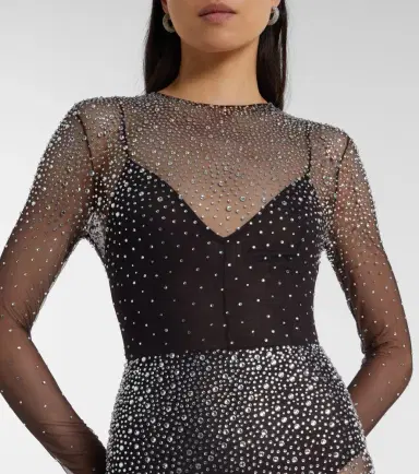 Alex Perry Crystal-embellished mesh maxi dress | Thumbnail 3 Alex Perry Crystal-embellished mesh maxi dress | Thumbnail 3